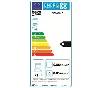 Beko BIE 24301 B spotřeba energie